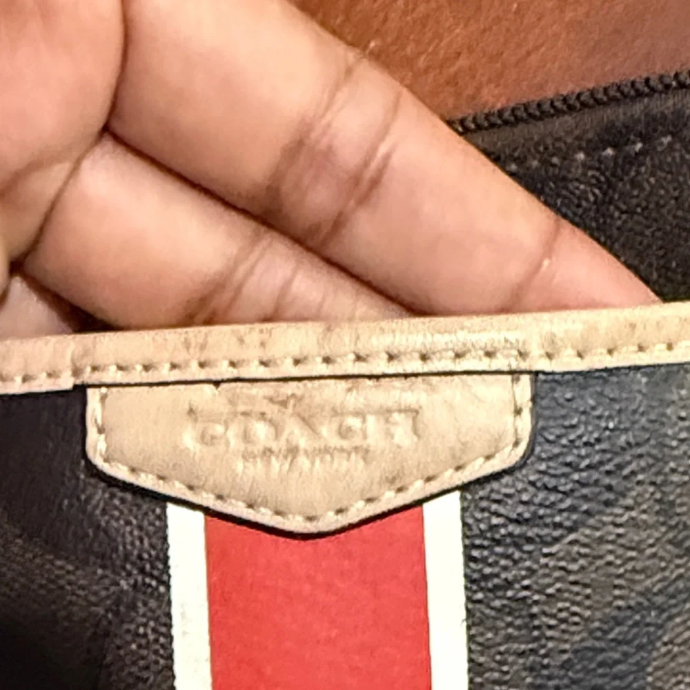Coach signature swing pack Brown and Red Crossbody Bag